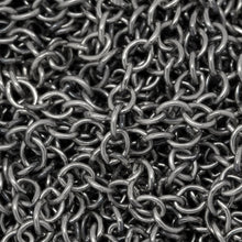 Load image into Gallery viewer, Sterling Silver Oxidized 2.1mm Width by 2.8mm Length, Smooth Cable Chain. Price per: 1 Foot.