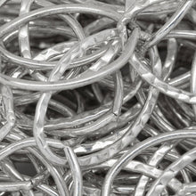 Load image into Gallery viewer, Sterling Silver 13.8mm Width by 20.0mm Length Smooth Oval Link Followed by 14.0mm Width by 20.6mm Length Hammered Oval Link, Cable Chain. Price per: 1 Foot.