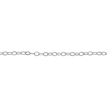 Load image into Gallery viewer, Chain by Foot. Sterling Silver 1.6mm Width by 2.4mm Length, Flat Cable Chain. Price per: 1 Foot.