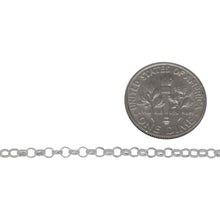 Load image into Gallery viewer, Sterling Silver 2.35mm Width / Length Circle Link, Rolo Chain. Price per: 1 Foot.