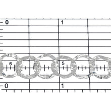 Load image into Gallery viewer, Sterling Silver 10.5mm Width / Length, Hammered Circle Chain. Price per: 1 Foot.