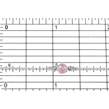 Load image into Gallery viewer, Sterling Silver 1.25mm Width by 1.45mm Length Smooth Cable Chain With 4.8mm Width / Length Pink Round CZ Bezel Set Connected by 3.6mm Width / length Smooth Circle On Each Side, Every 2 Inches, Bezel Set Chain. Price per: 1 Inch.