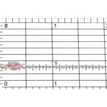 Load image into Gallery viewer, Sterling Silver 4.15mm by 8.76mm Pink CZ Oval Bezel Set Link Connected by 2.72mm Smooth Circles on Each Side of Bezel Set, followed by 1.33mm by 1.5 Smooth Cable Chain Every 2 Inches, Bezel Set Chain. Price per: 1 Inch.