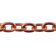 Load image into Gallery viewer, Copper 12.8mm Width by 17.4mm Length, Smooth Cable Chain. Price per: 1 Foot.
