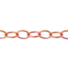 Load image into Gallery viewer, Copper 4.70mm Width by 6.30mm Length, Smooth Oval Cable Chain. Price per: 1 Foot.