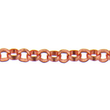 Load image into Gallery viewer, Copper 4.40mm Width / Length, Circle Rolo Chain. Price per: 1 Foot.