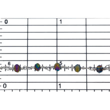 Load image into Gallery viewer, Brass Silver Plated 3.60mm Width by 2.80mm Length Peacock Pyrite Gem Stone Chain. Price per: 1 Inch.