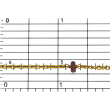 Load image into Gallery viewer, Sterling Silver Gold Plated 1.86mm Width by 2.62mm Length Smooth Cable Chain, Followed by 4.95mm Width by 3.35mm Length Natural Hand Cut Watermelon Tourmaline Gem Stone Every 2 Inches, Gem Stone Chain. Price per: 1 Inch.