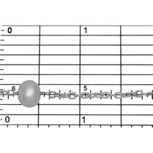 Load image into Gallery viewer, Sterling Silver 2.25mm Width by 3.23mm Length Smooth Cable Chain, Followed by 8.35mm Width by 7.32mm Length White Pearl Every 2 Inches, White Pearl Chain. Price per: 1 Inch.