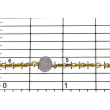 Load image into Gallery viewer, Sterling Silver Gold Plated 1.95mm Width by 2.68mm Length Smooth Cable Chain, Followed by 6.55mm Width by 4.30mm Length Natural Hand Cut Rose Quartz Gem Stone Every 2 Inches, Gem Stone Chain. Price per: 1 Inch.