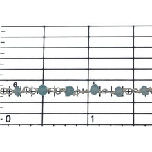 Load image into Gallery viewer, Brass Silver Plated 2.98mm Width by 1.95mm Length Natural Hand Cut Teal Apatite Stone, Gem Stone Chain. Price per: 1 Inch.