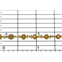 Load image into Gallery viewer, Brass Gold Plated 3.20mm Width by 2.85mm Length Natural Hand Cut Golden Color Pyrite Stone, Gem Stone Chain. Price per: 1 Inch.