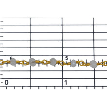 Load image into Gallery viewer, Brass Gold Plated 3.65mm Width by 2.85mm Length Natural Hand Cut Rainbow Moon Stone Stone, Gem Stone Chain. Price per: 1 Inch.