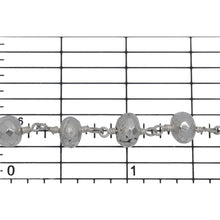 Load image into Gallery viewer, Brass Silver Plated 6.50mm Width by 4.85mm Length Silver Color Pyrite Stone, Gem Stone Chain. Price per: 1 Inch.