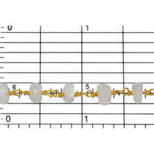 Load image into Gallery viewer, Brass Gold Plated 5.8mm Width by 3.1mm Length Natural Hand Cut Moon Stone Stone, Gem Stone Chain. Price per: 1 Inch.