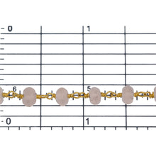 Load image into Gallery viewer, Brass Gold Plated 6.3mm Width by 4.0mm Length Natural Hand Cut Rose Quartz, Gem Stone Chain. Price per: 1 Inch.