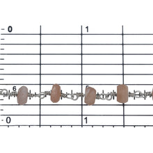 Load image into Gallery viewer, Brass Silver Plated 5.7mm Width by 3.5mm Length Natural Hand Cut Peach Moon Stone, Gem Stone Chain. Price per: 1 Inch.