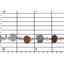 Load image into Gallery viewer, Brass Silver Plated 5.9mm Width by 3.8mm Length Natural Hand Cut Moon Stone, Gem Stone Chain. Price per: 1 Inch.