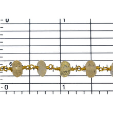 Load image into Gallery viewer, Brass Gold Plated 4.90mm Width by 2.75mm Length Natural Hand Cut Citrine Stone, Gem Stone Chain. Price per: 1 Inch.