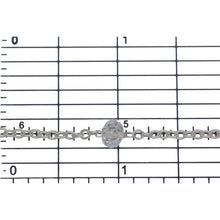 Load image into Gallery viewer, Sterling Silver 2.20mm Width by 2.80mm Length Smooth Cable Chain, Followed by 6.10mm Width by 4.10mm Length Natural Hand Cut AB Crystal Stone Every 2 Inches, Gem Stone Chain. Price per: 1 Inch.