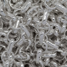 Load image into Gallery viewer, Sterling Silver 4.05mm Width / Length Circle Link Followed by 2.50mm Width by 5.06mm Length Oval Link, Rolo Chain. Price per: 1 Foot.