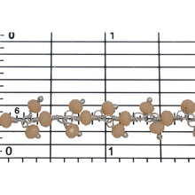 Load image into Gallery viewer, Brass Silver Plated 3.60mm Width by 2.81mm Length Natural Hand Cut Opal Stone, With Two of 3.68mm Width by 2.80mm Length Opal Stone Hanging off the Chain, Gem Stone Chain. Price per: 1 Inch.