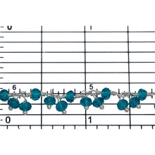 Load image into Gallery viewer, Brass Silver Plated 3.46mm Width by 2.46mm Length Natural Hand Cut London Blue Topaz Shade - Quartz, With Two of 3.46mm Width by 2.46mm Length London Blue Topaz Quartz Hanging off the Chain, Gem Stone Chain. Price per: 1 Inch.