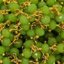 Load image into Gallery viewer, Brass Gold Plated 3.67mm Width by 2.75mm Length Natural Hand Cut Vessonite Quartz, With Two of 3.67mm Width by 2.75mm Length Vessonite Quartz Hanging off the Chain, Gem Stone Chain. Price per: 1 Inch.