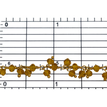 Load image into Gallery viewer, Brass Gold Plated 3.1mm Width by 2.79mm Length Natural Hand Cut Citrine Stone, With Two of 3.1mm Width by 2.79mm Length Citrine Stone Hanging off the Chain, Gem Stone Chain. Price per: 1 Inch.