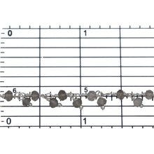 Load image into Gallery viewer, Brass Silver Plated 3.29mm Width by 2.35mm Length Natural Hand Cut Smoky Quartz Stone, With One of 3.02mm Width by 2.48mm Length Smoky Quartz Stone Hanging off the Chain, Gem Stone Chain. Price per: 1 Inch.