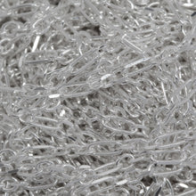 Load image into Gallery viewer, Sterling Silver 1.40mm Width by 3.65mm Length large Oval Link Connected to Three of 1.53mm Width by 2.04mm Length Small Oval Links, Diamond Cut Long and Short Chain. Price per: 1 Foot.