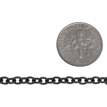 Load image into Gallery viewer, Sterling Silver - Rhodium Plated 3.15mm Width by 4.02mm Length, Twisted Oval Cable Chain. Price per: 1 Foot.