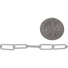 Load image into Gallery viewer, Sterling Silver 4.45mm Width by 11.36mm Length, Twisted Elongated Cable Chain. Price per: 1 Foot.