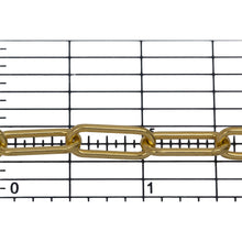 Load image into Gallery viewer, Sterling Silver - Gold Plated 6.00mm Width by 15.50mm Length, Smooth Elongated Cable Chain. Price per: 1 Foot.