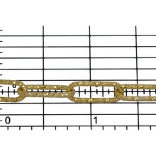 Load image into Gallery viewer, Sterling Silver - Gold Plated 6.00mm Width by 15.50mm Length, Diamond Cut Elongated Cable Chain. Price per: 1 Foot.