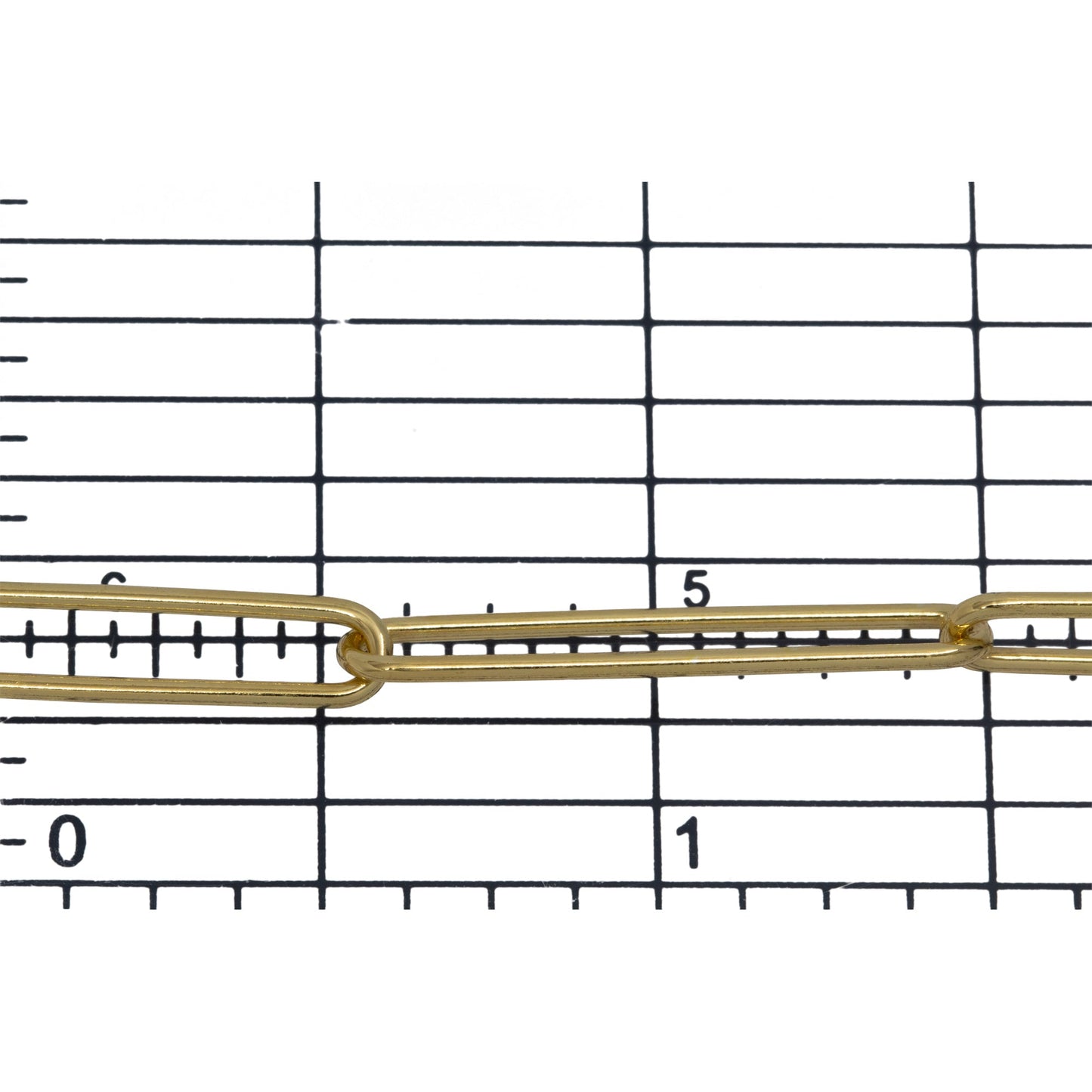 Sterling Silver - Gold Plated 4.50mm Width by 24.70mm Length, Smooth Elongated Cable Chain. Price per: 1 Foot.