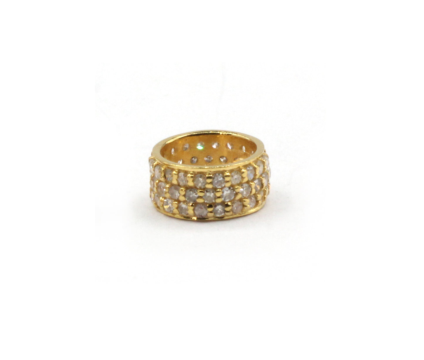 14K Gold 10 mm Round Tyre Pave Diamond Bead .14K Gold Diamond Beads Tyre, Genuine handmade pave diamond Beads.