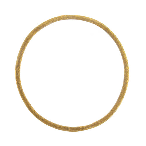 Sterling Silver Gold Plated / Vermeil, 40.0mm Width / Height by 0.7mm Length, Matte Circle Connector. Quantity Per Pack: 2 Pieces.