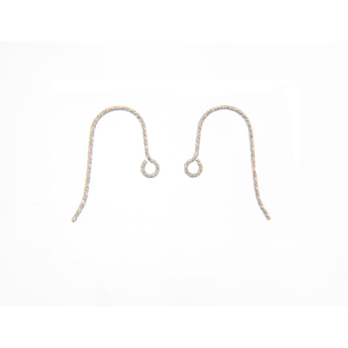 Sterling Silver, 21.0 Gauge, 12.7mm Width by 0.7mm Length by 19.3mm Height, Sparkle French Ear Wire. Quantity Per Pack: 10 Pieces.