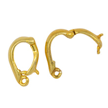 Load image into Gallery viewer, Sterling Silver Gold Plated / Vermeil 13.4mm Height by 3.2mm Length by 7.9mm Width, Enhancer Bail with 19.0 Gauge 2.9mm Open Ring at the bottom. Quantity per pack - 1 Piece.