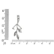 Load image into Gallery viewer, Sterling Silver Oxidized 11.4mm Width by 21.3mm Height, Three Leaf Pinch Bail with 7.1mm Width by 11.6mm Height, Sliding Bail at the top. Quantity per pack - 4 Pieces.