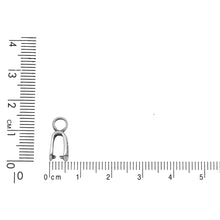 Load image into Gallery viewer, Sterling Silver Oxidized 5.9mm Width by 9.9mm Height, Filigree Pinch Bail with 5.4mm Width, Round Sliding Bail at the top. Quantity per pack - 2 Pieces.