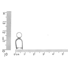 Load image into Gallery viewer, Sterling Silver Oxidized 6.3mm Width by 11.3mm Height, Southwestern Pinch Bail with 6.1mm Width, Round Sliding Bail at the top. Quantity per pack - 3 Pieces.