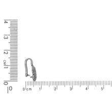 Load image into Gallery viewer, Sterling Silver Oxidized 6.3mm Width by 14.6mm Height, Flower Pinch Bail. Quantity per pack - 5 Pieces.