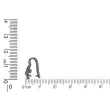 Load image into Gallery viewer, Sterling Silver Oxidized 9.5mm Width by 15.5mm Height, Flower Shrub Pinch Bail. Quantity per pack - 5 Pieces.