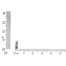 Load image into Gallery viewer, Sterling Silver Oxidized 6.9mm Width by 5.2mm Height Native Indian Design Pinch Bail with 16.0 Gauge, 3.1mm Closed Ring at the top. Quantity per pack - 10 Pieces.