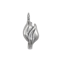 Load image into Gallery viewer, Bails. Sterling Silver 9.7mm Width by 17.9mm Height, Double Leaf Donut Bail with Two 19.0 Gauge 4.4mm Closed Rings at the top. Quantity per pack - 2 Pieces.