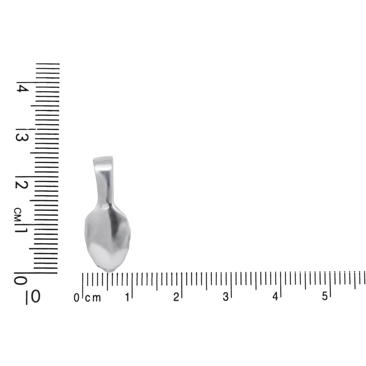 Sterling Silver 9.5mm Width by 14.3mm Height, Glue On Bail with 4.7mm Width by 9.2mm Height, Sliding Bail at the top. Quantity per pack - 5 Pieces.