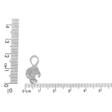 Load image into Gallery viewer, Sterling Silver 8.2mm Width by 9.9mm Height, Side To Side Hand Pinch Bail with 6.1mm Width by 8.0mm Height, Sliding Bail at the top. Quantity per pack - 5 Pieces.