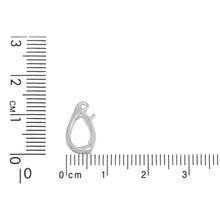 Load image into Gallery viewer, Sterling Silver 13.4mm Height by 3.2mm Length by 7.9mm Width, Enhancer Bail with 19.0 Gauge, 2.9mm Open Ring at the bottom. Quantity per pack - 2 Pieces.